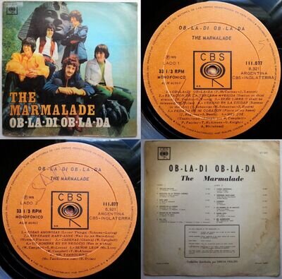 THE MARMALADE THE BEATLES THERE'S A LOT UNIQ CVR & PS & TRCKLST CHILEAN PRESS!!!