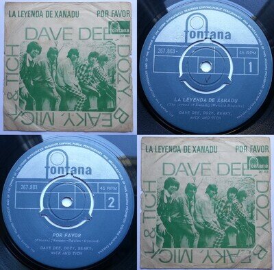 DAVE DEE DOZY BEAKY MICK & TICK THE LEGEND OF XANADU 1968 UNIQ PS CHILEAN PRESS!