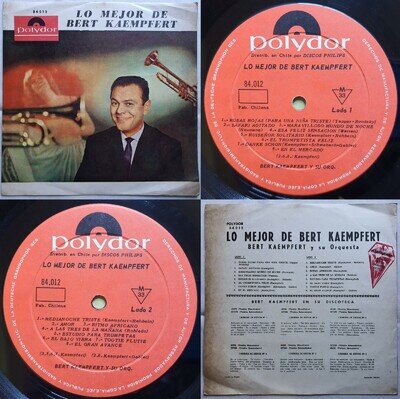 BERT KAEMPFERT THE BEST OF (HIT-MAKER No 1) 1965 MONO UNIQ CVR & PS CHILEAN PRS!