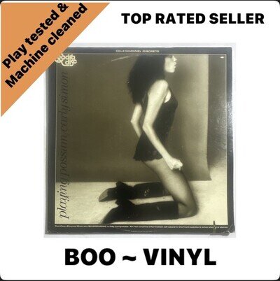 Carly Simon - Playing Possum (LP, Album, Quad) Quadraphonic EX / VG+