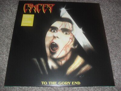 CANCER -TO THE GORY END- AWESOME VERY RARE LTD EDITION YELLOW LP VINYL SEALED