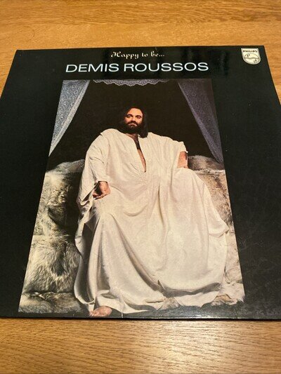 Demis roussos happy to be lp 12” vinyl 1975 9101027 gatefold lovely condition