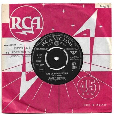Eve Of Destruction by Barry McGuire 7" 45RPM single 1965 RCA 1469 *EX*