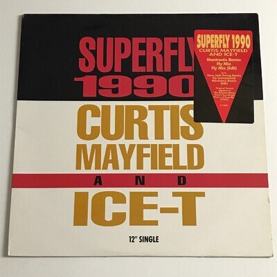Curtis Mayfield And Ice-T - Superfly 1990 12" Vinyl Record 33rpm - V-15602 EX/EX