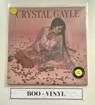 Crystal Gayle - we must believe in magic 1977 UK vinyl LP record EX / EX