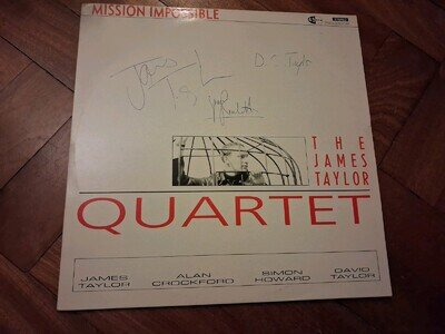 The James Taylor Quartet Mission Impossible Signed Vinyl Lp Blow Up Goldfinger