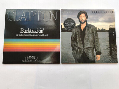 Eric Clapton - Backtrackin' + August 2 x Albums Blues Rock Classic Rock EX Vinyl