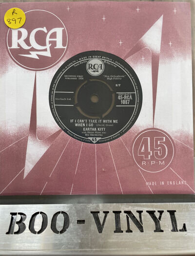 EARTHA KITT - IF I CAN'T TAKE IT WITH ME : 7" SINGLE 45-RCA 1087 EX CON