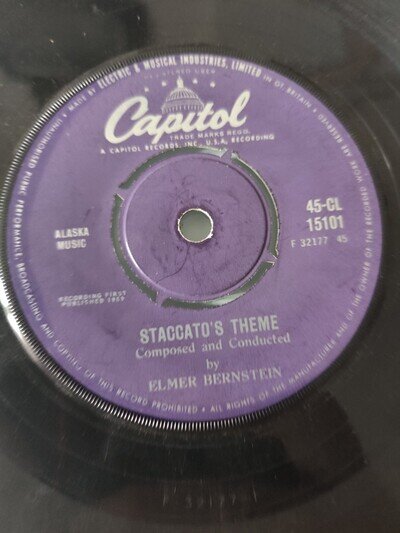 Elmer Bernstein - Staccato's Theme - 7 inch - 1959