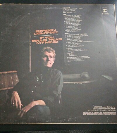 Gordon Lightfoot if You Could Read My Mind Vinyl