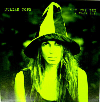 JULIAN COPE: Try Try Try - 4 Track E.P. Yellow Marble Vinyl - Echo ECS11 -