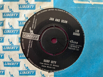 Jan & Dean - Surf City / She's My Summer Girl - LIB 55580 - 1963 - Vinyl Ex