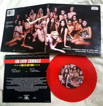 FUN LOVIN CRIMINALS King Of New York / Scooby Snacks UK EMI 7" RED vinyl nudes