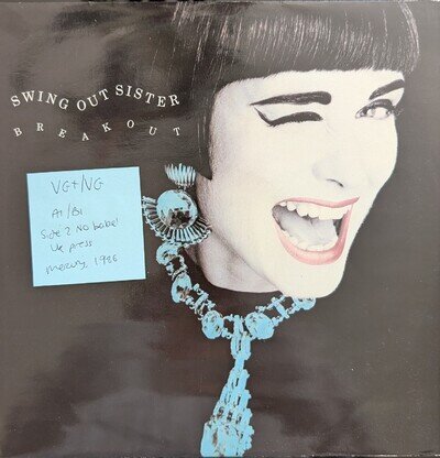 Swing Out Sister ‎Breakout Vinyl Record VG+/VG SWING 212 1986