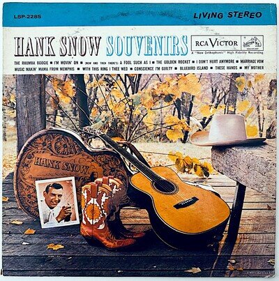 HANK SNOW - HANK SNOW'S SOUVENIRS - 1961 US VINYL LP ALBUM STEREO VG+/VG+