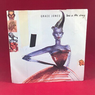 GRACE JONES Love Is The Drug 1978 UK 7" Vinyl Single Living My Life original 45