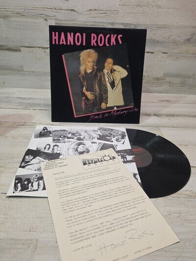 HANOI ROCKS BACK TO MYSTERY CITY VINYL 12" VG+ G+