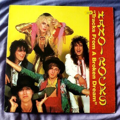 Hanoi Rocks Tracks From A Broken Dream LP vinyl UK LICLP 10 with merchandise