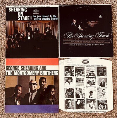4 x George Shearing LP: On Stage/Shearing Touch/Montgomery Bros/Fool On The Hill