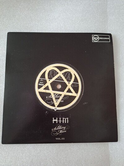 RARE HIM / H.I.M SOLITARY MAN 7" SINGLE VINYL RECORD WITH ETCHED RECORD