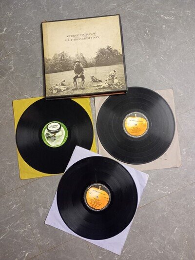 GEORGE HARRISON ALL THINGS MUST PASS 3 VINYL LP BOXSET 1970 APPLE RECORDS