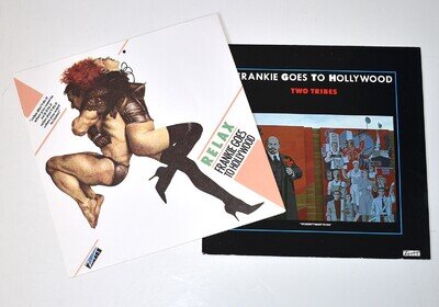 FRANKIE GOES TO HOLLYWOOD Relax/Two Tribes 7" Vinyl Singles 1983-84 NR MINT