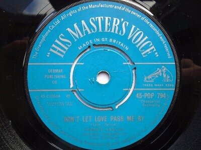 Frankie Avalon Don't Let Love Pass Me By 7" HMV POP794 EX 1960