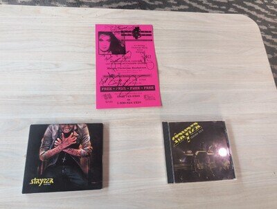 Stryper signed Soldiers under Command 2 Cd and Murder By Pride Signed Flyers MSB