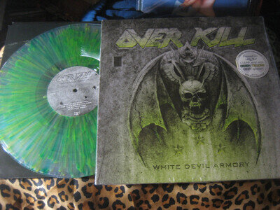 OVERKILL white devil armory CLEAR GREEN VINYL 2-LP 2014 sodom kreator exodus