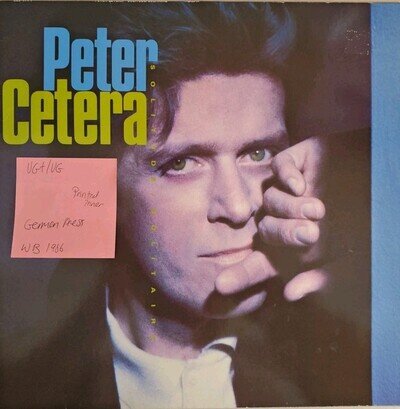 Peter Cetera Solitude/Solitaire Vinyl Record VG+/VG 925474-1 1986