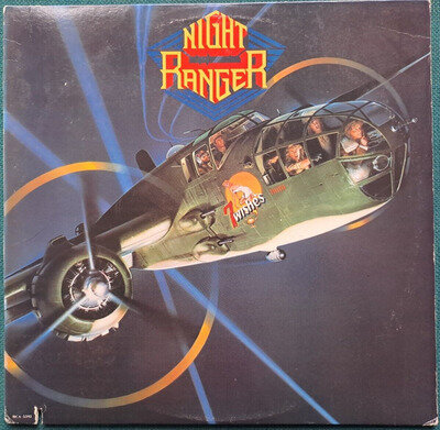 NIGHT RANGER - 7 WISHES - 12" VINYL LP ALBUM RECORD & INNER SLEEVE - EX