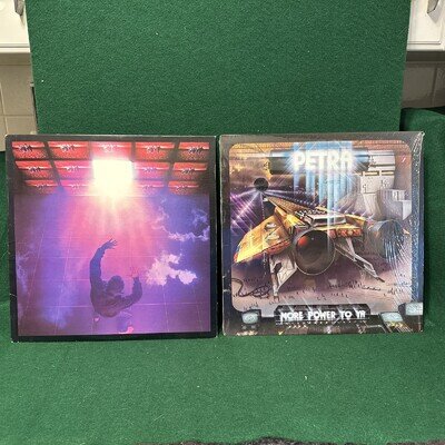 2 Petra - LP VINYL RECORDS WITH JACKETS RARE HTF *1-w/ Iron On Decal/transfer