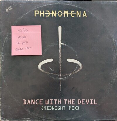 Phenomena Dance With The Devil Vinyl Record VG/VG BROX193 1985
