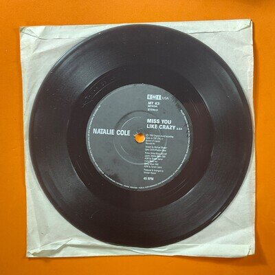 Natalie Cole, Good to BE Back/Miss YOU Like Crazy 7’ Vinyl Single Record