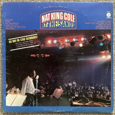 Nat King Cole 12” Vinyl Record At The Sands LP Live Album 1966