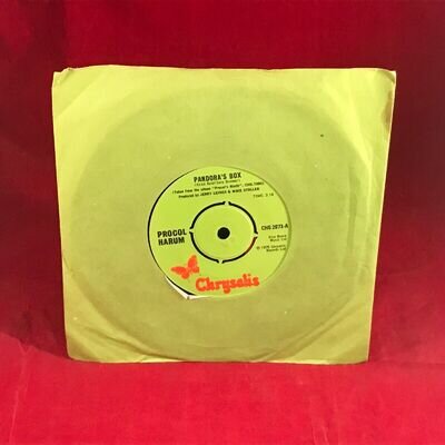 PROCOL HARUM Pandora's Box 1975 UK 7" vinyl single record The Piper's Tune 45