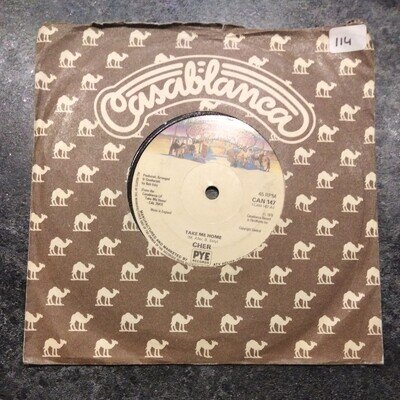Cher Take Me Home 7" vinyl UK Casablanca 1979