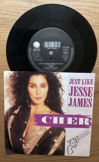 CHER - JUST LIKE JESSE JAMES - 1989 GEFFEN - GERMAN PRESSING