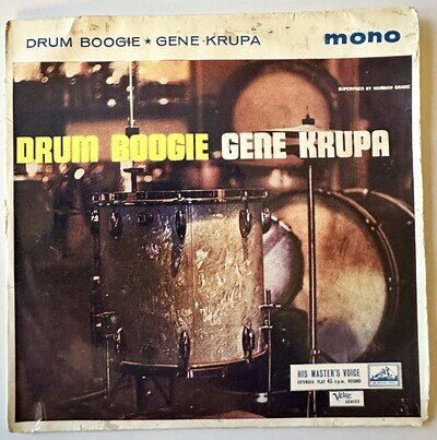 Gene Krupa - Drum Boogie 7" EP. HMV/ Verve. 1960 Jazz feat. Anita O'Day EXC / VG