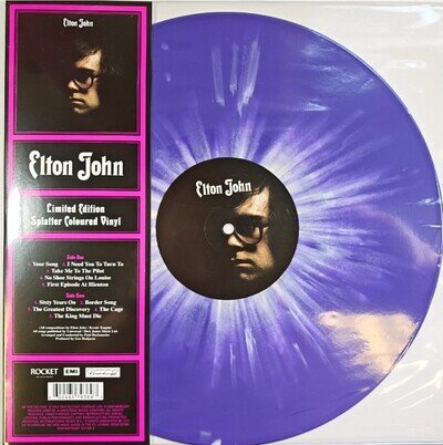 ELTON JOHN LP Elton John PURPLE SPLATTER VINYL Ltd Edition NEW and SEALED