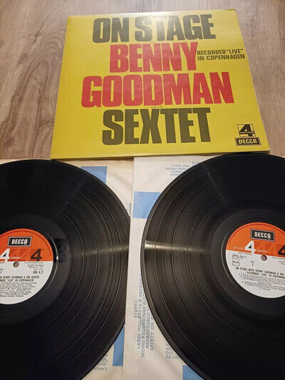 BENNY GOODMAN SEXTET ON STAGE LIVE IN COPENHAGEN DKL 4/1 & 4/2 LP