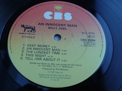 Billy Joel AN INNOCENT MAN 1983 UK LP 1st Press A3 / B1 UNPLAYED B4 TODAY MINT