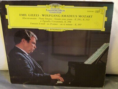 Mozart Piano Fantasia K397 Piano Sonatas K281, K310 Emil Gilels LIVE RARE!