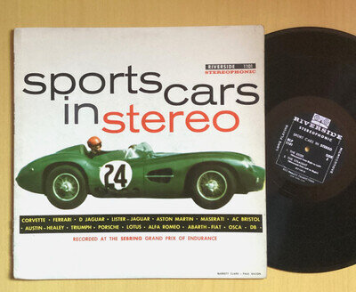 "Sports Cars In Stereo" LP Riverside RLP1101 1958 Non-Music Field