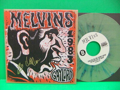The Melvins 1983 Gaylord 2013 SIGNED 7" EP Record /500 Green Splatter Wax NM+