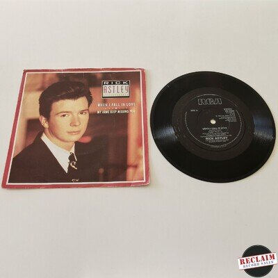 rick astley - when i fall in love 7" vinyl record VG