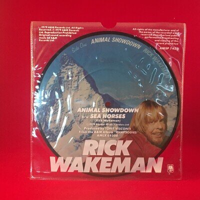 RICK WAKEMAN Animal Showdown 1979 UK 7" vinyl PICTURE DISC single record 45