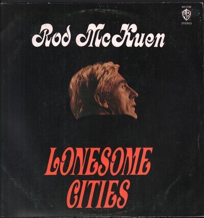 Rod McKuen Lonesome Cities LP vinyl UK Warner Bros. 1971 - sleeve has ringwear