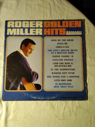 ROGER MILLER GOLDEN HITS 12 INCH AMERICAN VINYL LP SMASH RECORDSVMGS27073