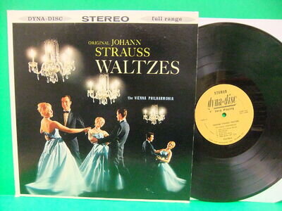 Original Johann Strauss Waltzes The Vienna Philharmonia VG+ LP Dyna-Disc SCH 804